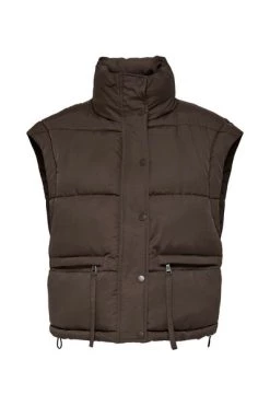Uitgang 👏 JACQUELINE De YONG Bodywarmers Vests Brown 💯