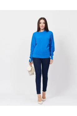 Flash-uitverkoop 🥰 Jijil Sweaters Round-neck Knitwear Blue 😀 -Goedkope JACQUELINE winkel 1f149b448d2bb65ec818c1591e32ae78