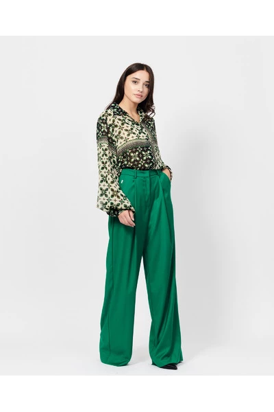 Beste deal π Jijil Wijde Broeken Trousers Green π 3 Beste deal π Jijil Wijde Broeken Trousers Green π