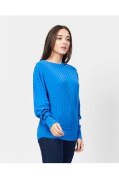 Flash-uitverkoop π₯° Jijil Sweaters Round-neck Knitwear Blue π