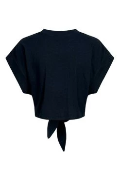 Nieuw 🤩 JACQUELINE De YONG 👕 Shirts Short Top With Front Knot 15254 Blue 🔔