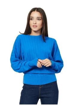 Flash-uitverkoop 🥰 Jijil Sweaters Round-neck Knitwear Blue 😀 -Goedkope JACQUELINE winkel 7fa5f75530b95dce4bfb44c11a0d29ee