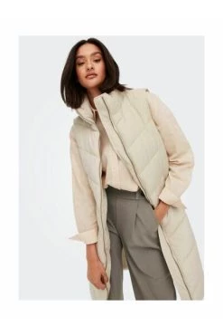 Goedkoopste 🌟 JACQUELINE De YONG Bodywarmers Vests Beige 🤩