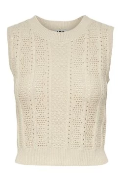Goedkoopste 🛒 JACQUELINE De YONG Sweaters Sleeveless Point Top 152559 Beige 😀