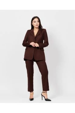 Coupon 😀 Jijil Business Blazers Formal Blazer Brown 😉