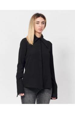 Goedkoop ⌛ Jijil Longsleeve 👚 Shirts Blouses & 👚 Shirts Black 🤩 -Goedkope JACQUELINE winkel 90df992066fc8eab955ad23bb0091944