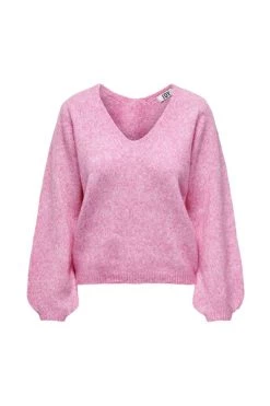 Nieuw 😍 JACQUELINE De YONG Sweaters V-neck Knitwear Pink 🛒