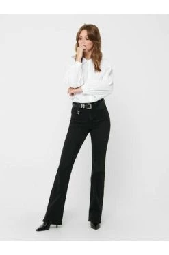 Goedkoopste ❤️ JACQUELINE De YONG Flared 👖 Jeans Black 🛒