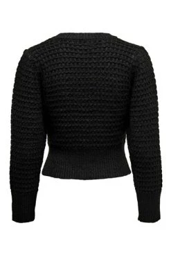 Aanbiedingen 😀 JACQUELINE De YONG Sweaters Round-neck Knitwear Black 🌟