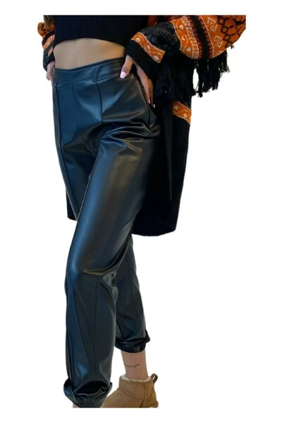 Kopen π Leren Broeken JIJIL - PANTALONI Black π€© 4 Kopen π Leren Broeken JIJIL - PANTALONI Black π€© - Afbeelding 2